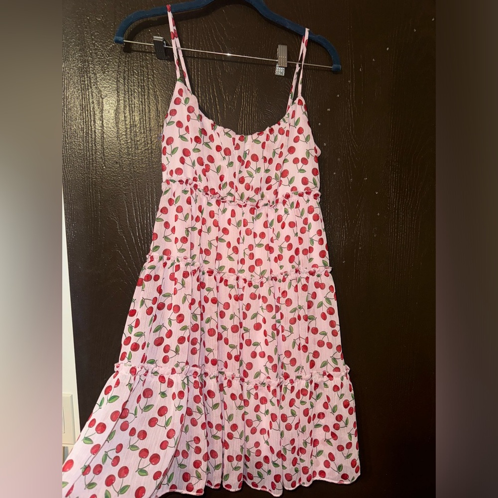 Trixxi Pink Dress with Cherry Pattern